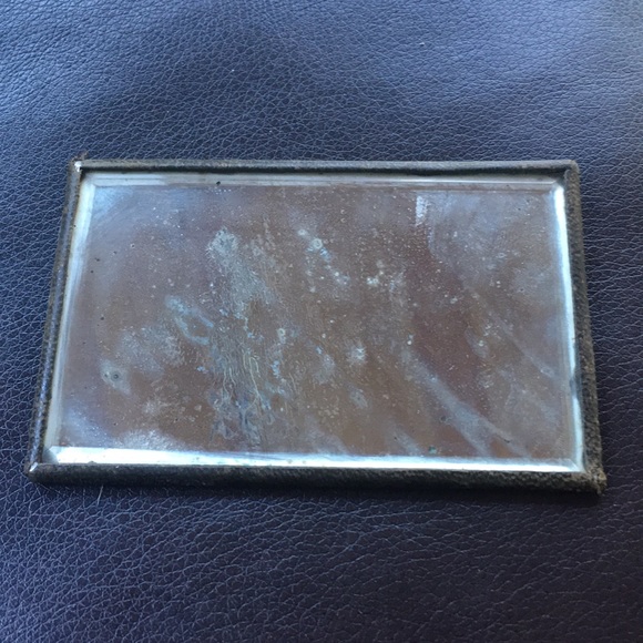 Vintage hand tooled leather purse Cute Mirror Inside - Picture 8 of 8